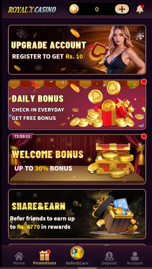 Royal X Casino Promotions